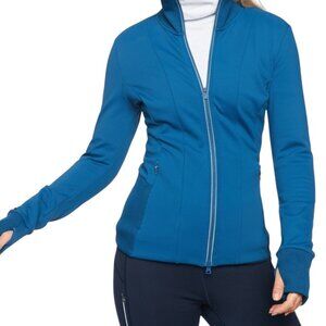 Athleta Full Zip Softshell Fleece-Lined Ridge Jacket - Peacock Blue - XL